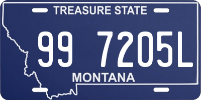 MT license plate 997205L