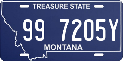 MT license plate 997205Y