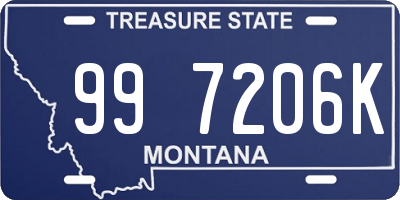 MT license plate 997206K