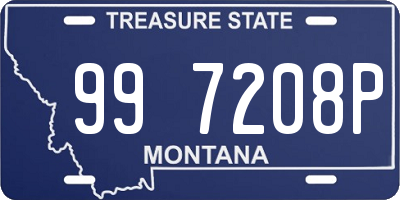 MT license plate 997208P