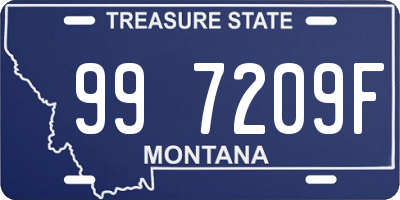 MT license plate 997209F