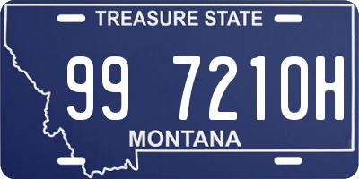 MT license plate 997210H