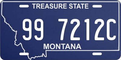 MT license plate 997212C