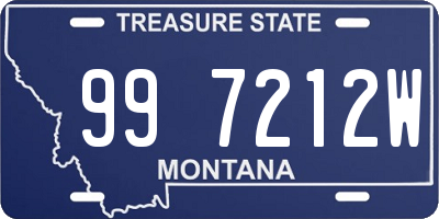 MT license plate 997212W