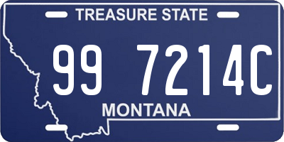 MT license plate 997214C