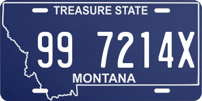 MT license plate 997214X