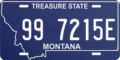 MT license plate 997215E