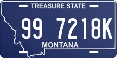 MT license plate 997218K