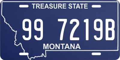 MT license plate 997219B