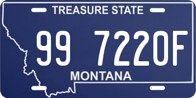 MT license plate 997220F