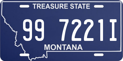 MT license plate 997221I