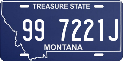 MT license plate 997221J