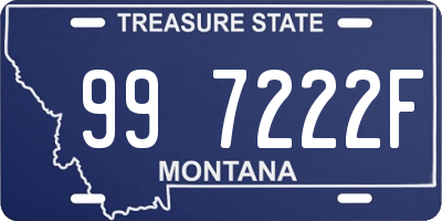 MT license plate 997222F