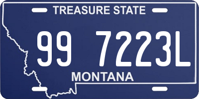 MT license plate 997223L