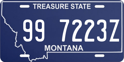 MT license plate 997223Z