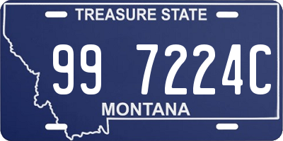 MT license plate 997224C