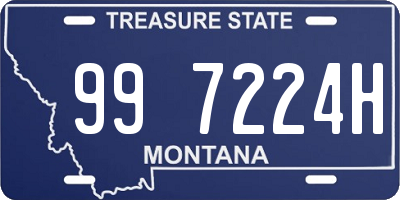 MT license plate 997224H