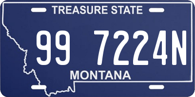 MT license plate 997224N