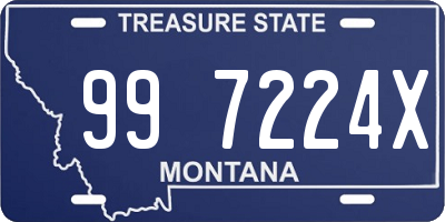 MT license plate 997224X