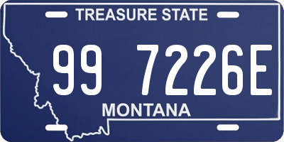 MT license plate 997226E