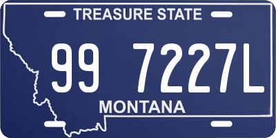 MT license plate 997227L