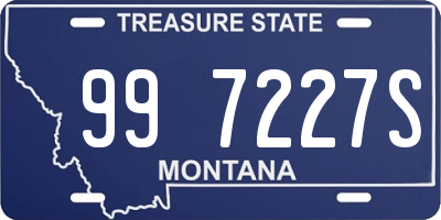 MT license plate 997227S