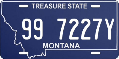 MT license plate 997227Y