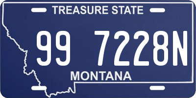 MT license plate 997228N