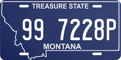 MT license plate 997228P