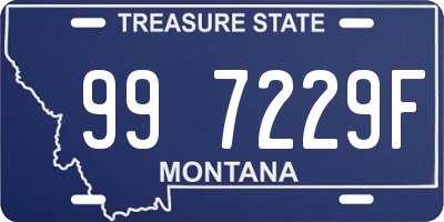 MT license plate 997229F