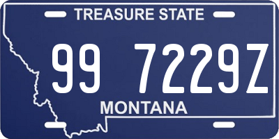 MT license plate 997229Z