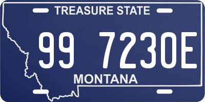 MT license plate 997230E