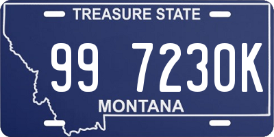 MT license plate 997230K