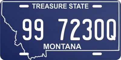 MT license plate 997230Q