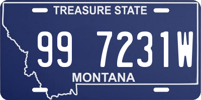 MT license plate 997231W