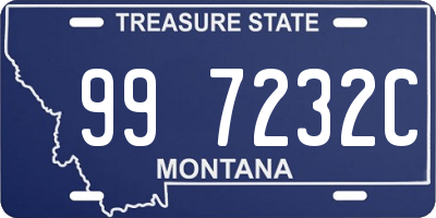 MT license plate 997232C