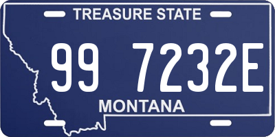 MT license plate 997232E