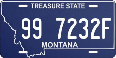 MT license plate 997232F