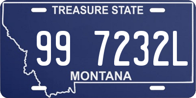 MT license plate 997232L