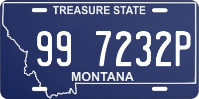 MT license plate 997232P