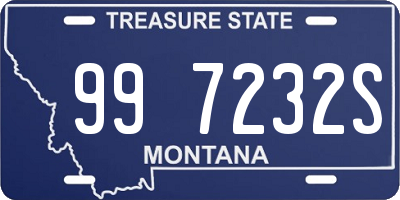 MT license plate 997232S