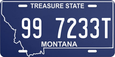 MT license plate 997233T