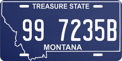 MT license plate 997235B