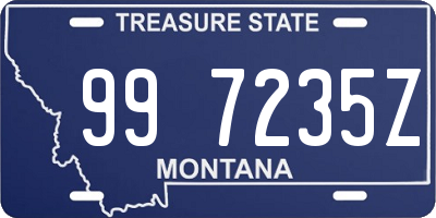 MT license plate 997235Z