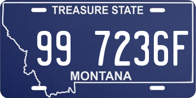 MT license plate 997236F