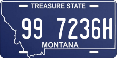 MT license plate 997236H