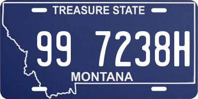 MT license plate 997238H