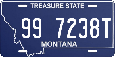 MT license plate 997238T