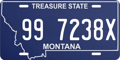 MT license plate 997238X