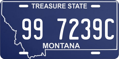 MT license plate 997239C